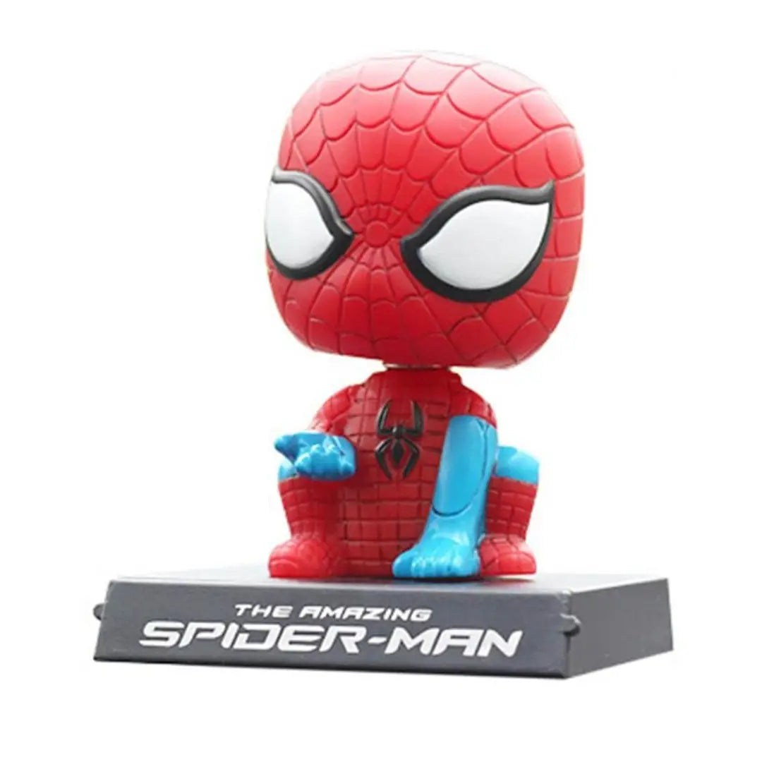 Marvel Avengers Amazing Spiderman Phone Holder Car Decoration Bobblehead Action Figure