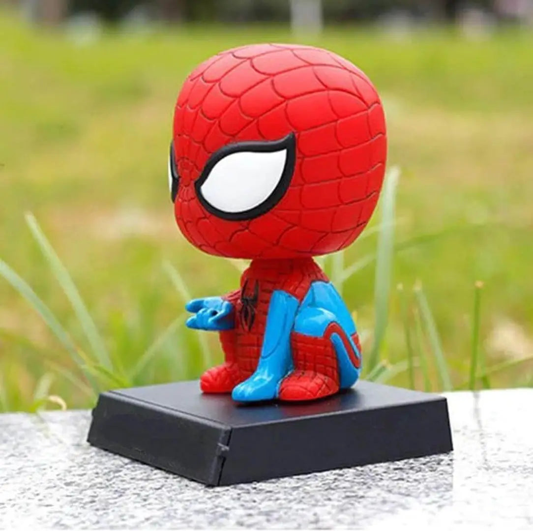 Marvel Avengers Amazing Spiderman Phone Holder Car Decoration Bobblehead Action Figure
