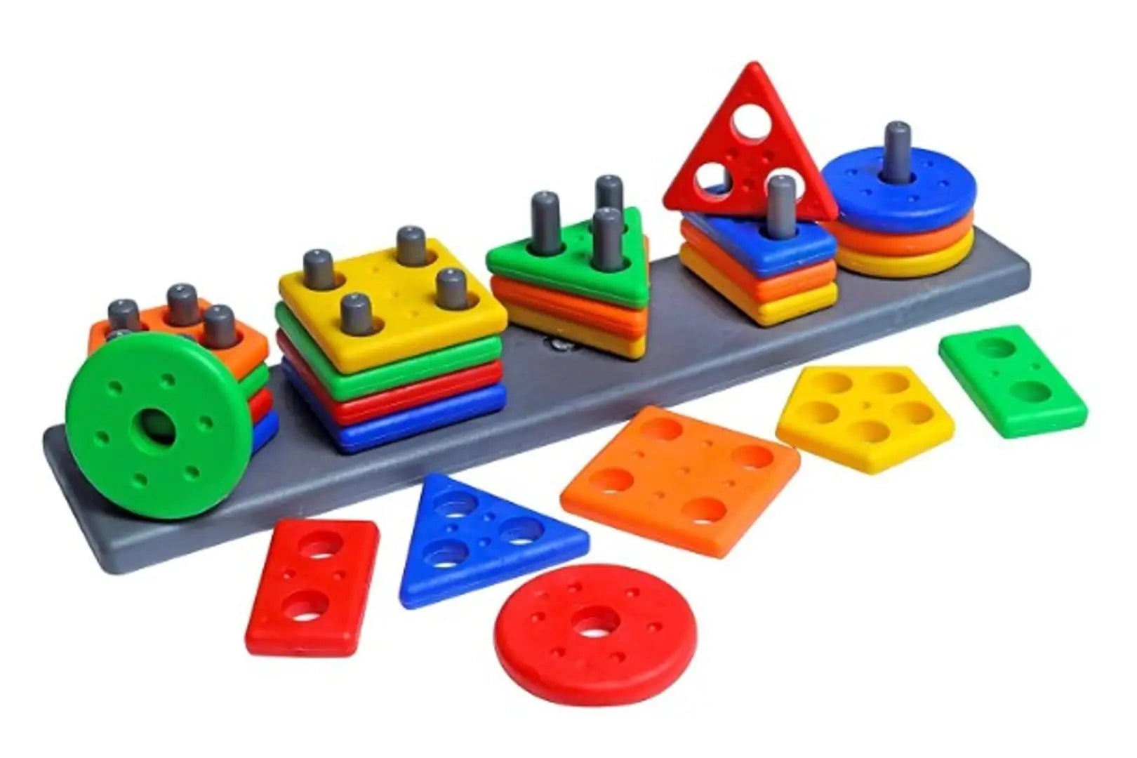 Geometrics Shape Educational  Learning Toy Sorter Stacking Block Game for Kids
