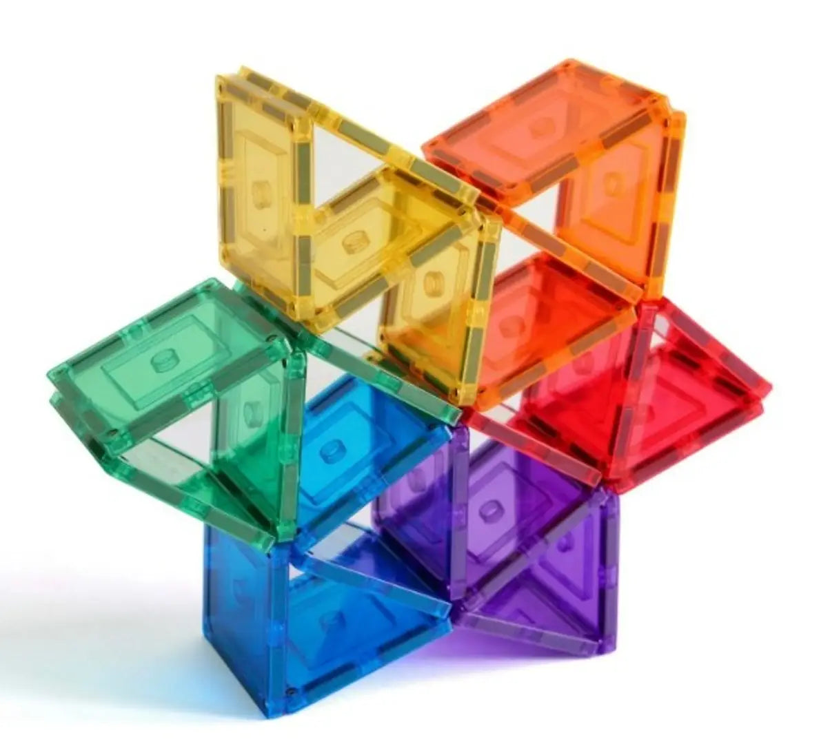 Softies 10 pcs Magnetic tiles for kids | Magnetic Building Blocks Tiles | Magnetic Blocks for Kids tiles Puzzle for Great Learning | educational toys | Magnet toys for kids | Gifts for Girls, Boys, 3
