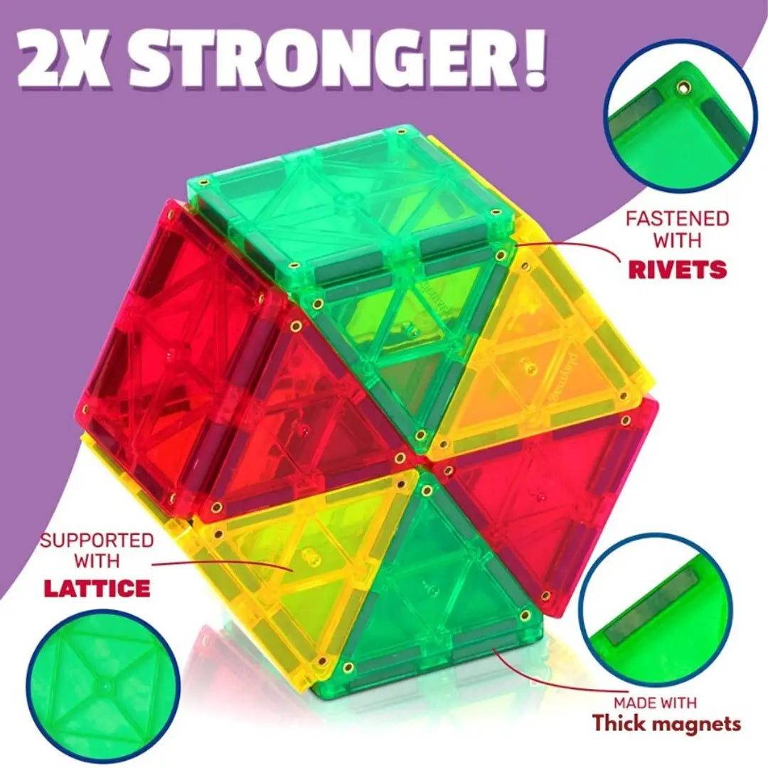Softies 10 pcs Magnetic tiles for kids | Magnetic Building Blocks Tiles | Magnetic Blocks for Kids tiles Puzzle for Great Learning | educational toys | Magnet toys for kids | Gifts for Girls, Boys, 3